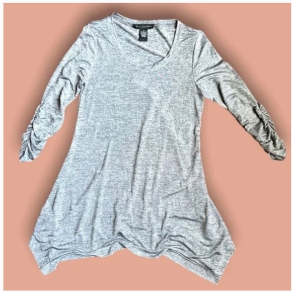 Grace Elements Metallic Hankerchief Hem Dress/Top - Picture 2 of 7